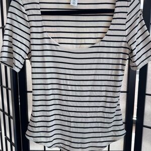 H&M Striped Scoop Neck Bodysuit